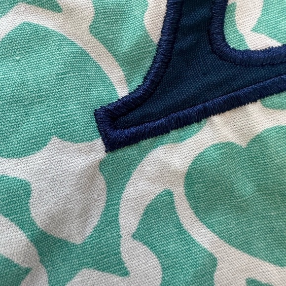 PB Teen pillow covers 16x16 Initial "A"‎ hearts turtle aqua navy personalized - Picture 3 of 7